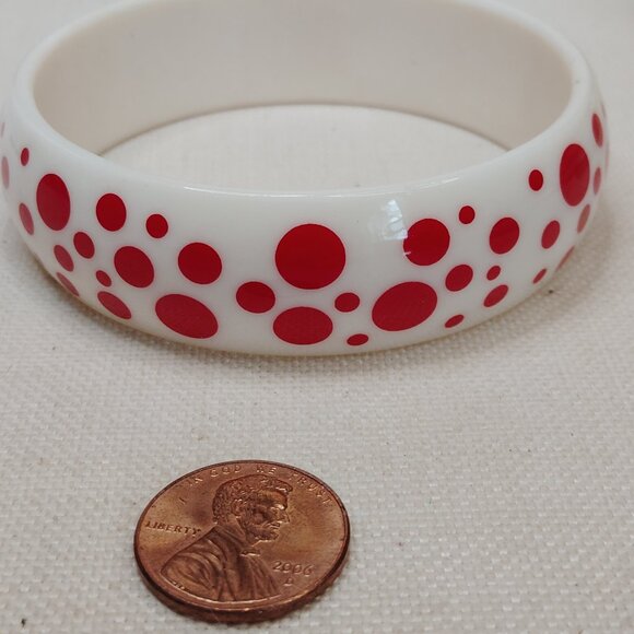 Vintage Avon Polka Dot Bangle – Red/White - Picture 5 of 6